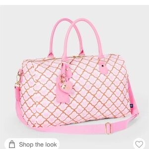BRAND NEW Roller Rabbit Pink and Gold Travel Bag